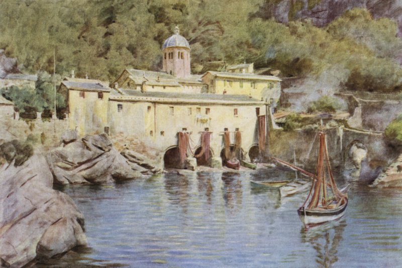 S Fruttuoso, Portofino, İtalya (renkli taş) by Walter Frederick Roofe Tyndale