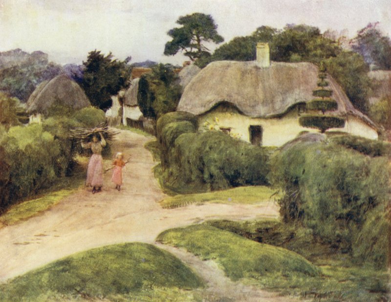 The New Forest: Furzy Lodge, Beaulieu yakınında (renkli taş) by Walter Frederick Roofe Tyndale