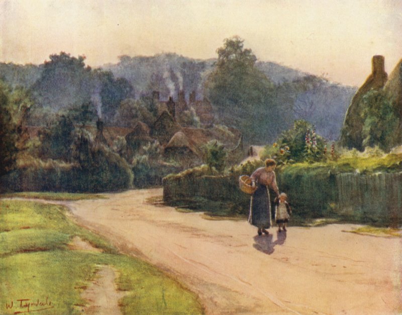 Yeni Orman: Zımpara Köyü Köyü (renkli taş) by Walter Frederick Roofe Tyndale