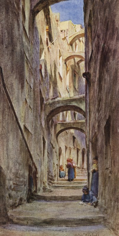 Vicolo Della Provvidenza, Sanremo (renkli taş) by Walter Frederick Roofe Tyndale
