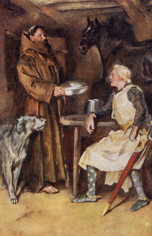 Ivanhoe için Sir Walter Scott tarafından yapılan çizim (renkli taş) by Walter Grieve