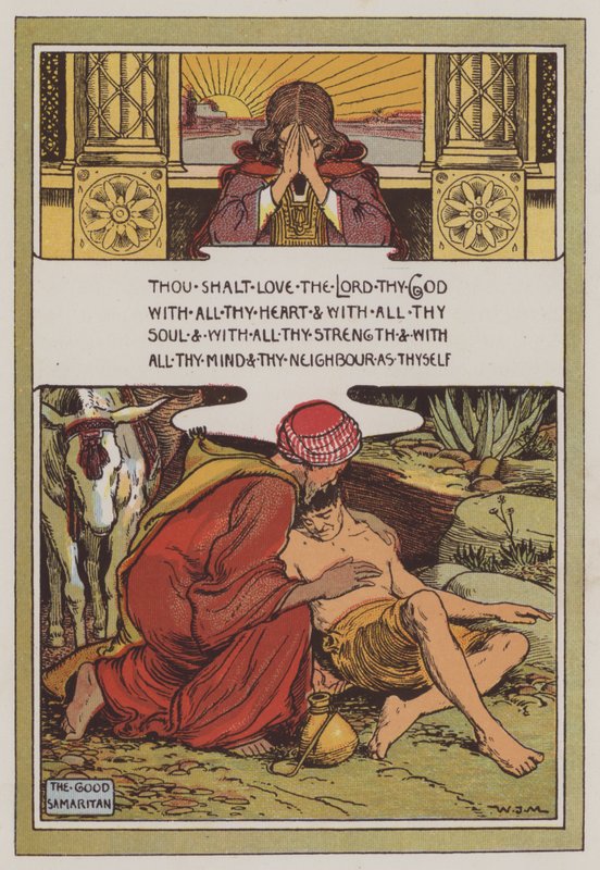 The Good Samaritan (renkli taş) by Walter Jenks Morgan
