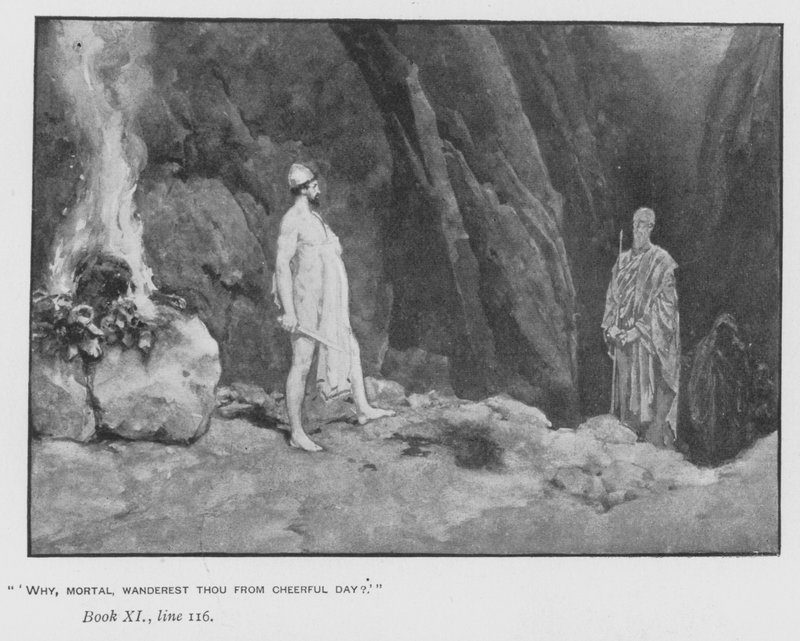 Papa'nın Homer Odyssey (lito) için illüstrasyon by Walter Paget