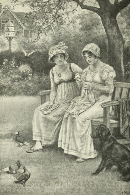 Jane Austen, kız kardeşi Cassandra ile Papaz Bahçesi