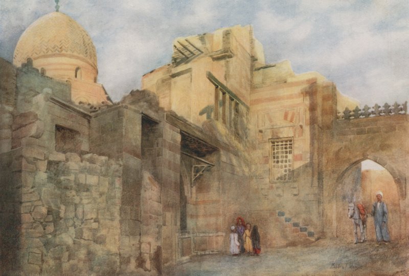 Bab-el-Wazir, Kahire yakınlarındaki harap bir caminin eski kapısı by Walter Spencer Stanhope Tyrwhitt