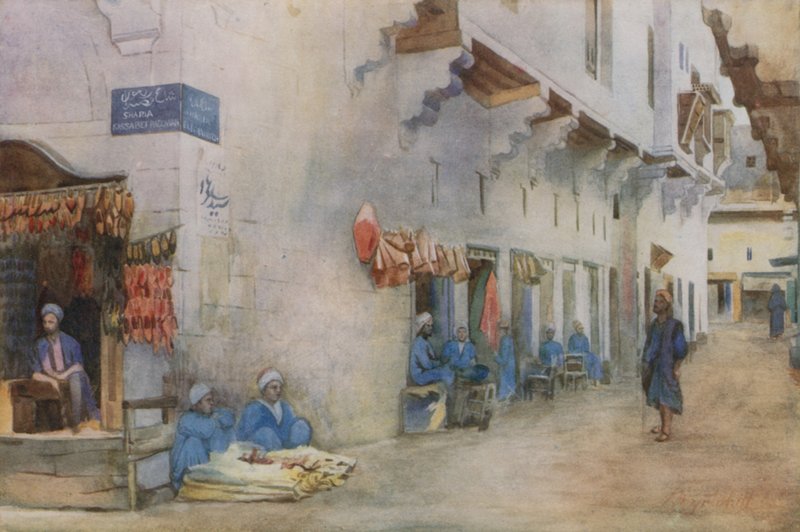 Sharia-el-Kerabiyeh veya Su Taşıyıcıları Sokağı, Kahire by Walter Spencer Stanhope Tyrwhitt