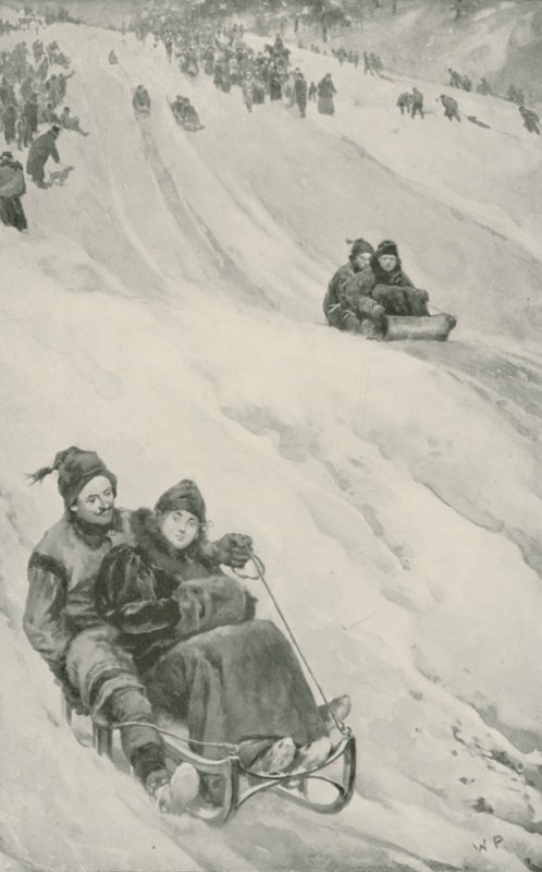 A Tobogganing-Umusozi muri Kanada by Walter Stanley Paget