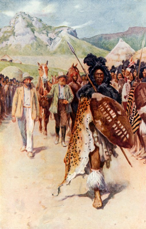 Moffat ve Zulus by Walter Stanley Paget