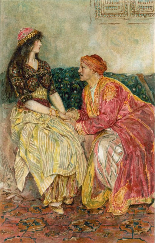 Binbir Gece Masalları: Prenses başına gelen her şeyi anlattı by Walter Stanley Paget