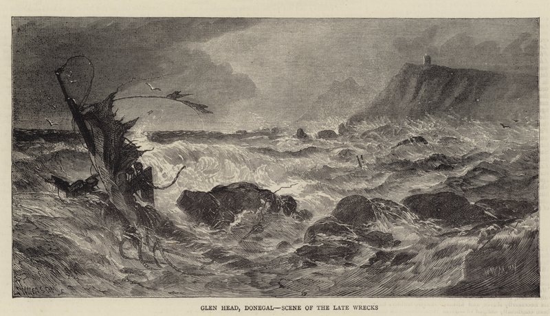 Glen Head, Donegal, Geç Batıklardan Sahne by Walter William May