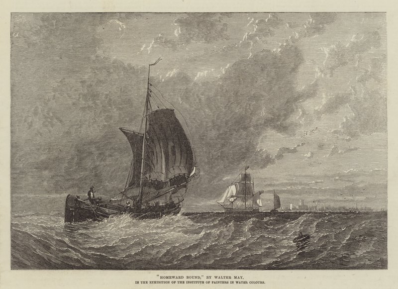 Homeward Bound, Sulu Boya Ressamlar Enstitüsü Sergisinde by Walter William May