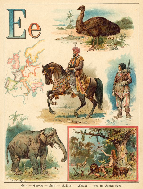 E harfi (kromolito) by Walter Zweigle