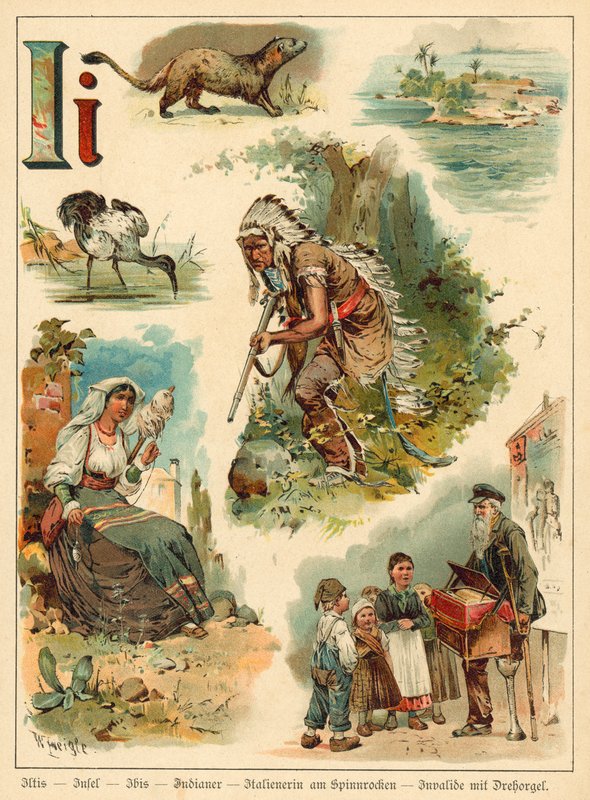 Harf I (kromolitho) by Walter Zweigle