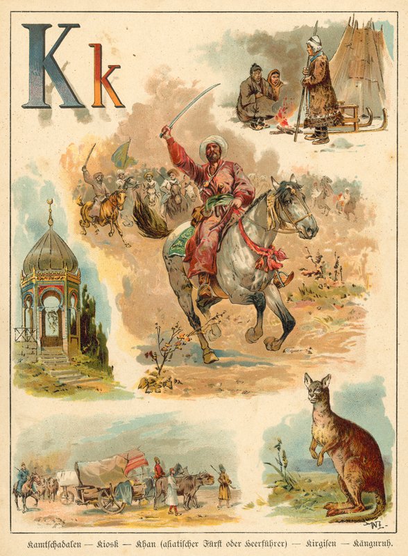 K harfi (kromolitho) by Walter Zweigle
