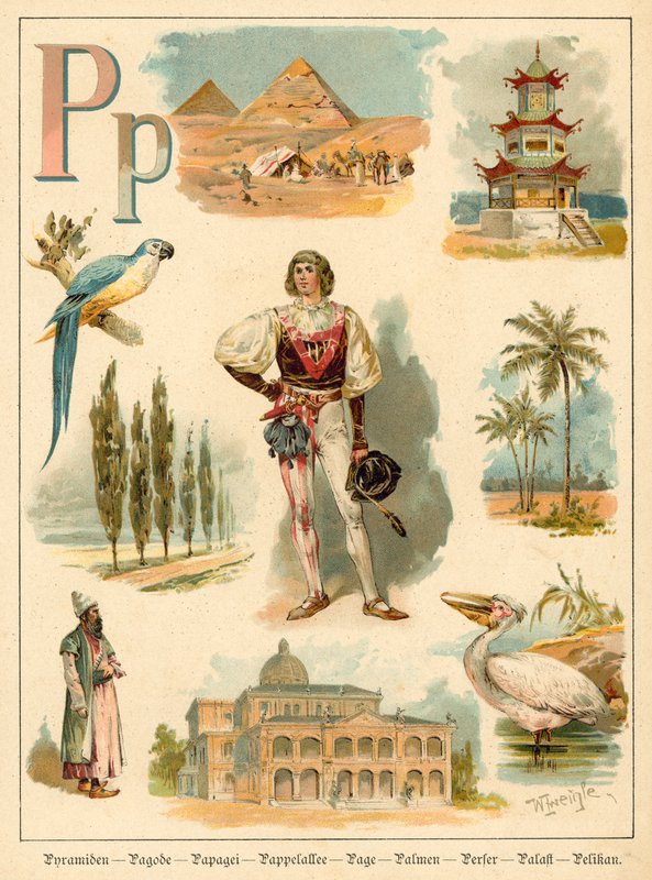 P harfi (kromolitho) by Walter Zweigle