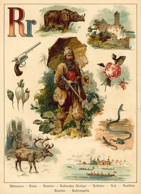 R harfi (kromolito) by Walter Zweigle