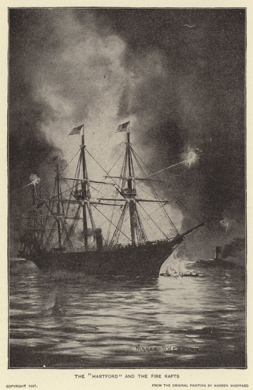 "Hartford" ve Yangın Raftları (lito) by Warren Sheppard