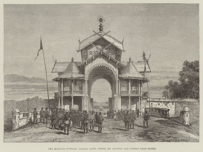 Bay Quinton ve diğerlerinin ele geçirildiği Manipur Öfkesi, Saray Kapıları by Warry