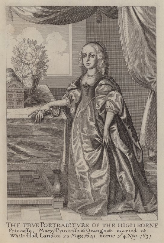 Mary, Orange Prensesi (gravür) by Wenceslaus (after) Hollar
