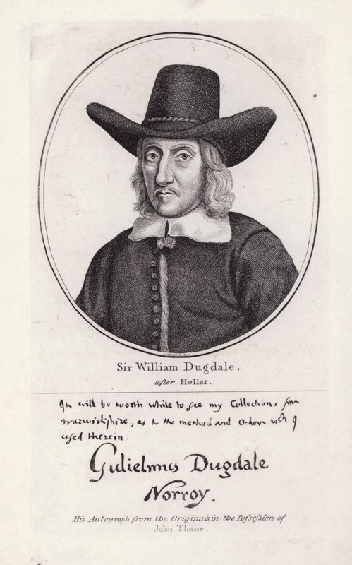 Sir William Dugdale (gravür) by Wenceslaus (after) Hollar