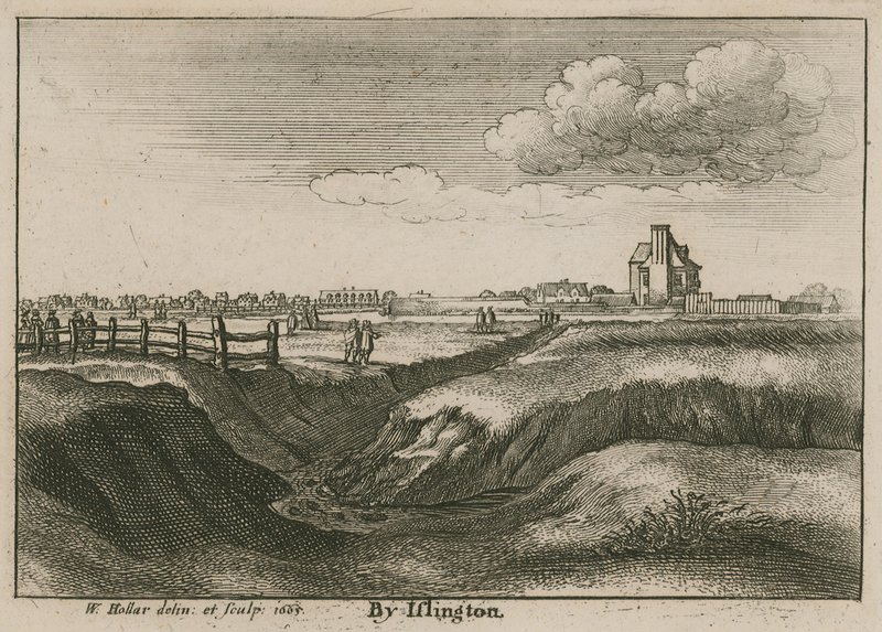 Islington, New River Head tarafından by Wenceslaus Hollar