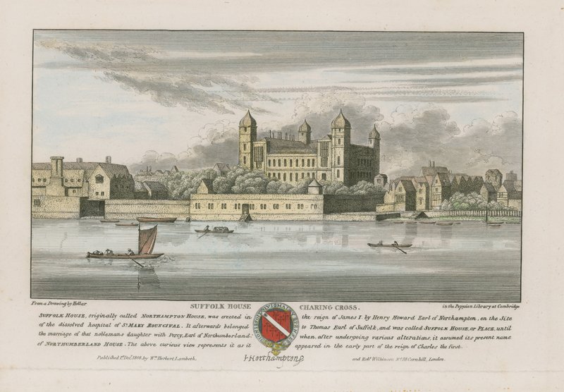 Suffolk Evi, Charing Cross, Londra by Wenceslaus Hollar