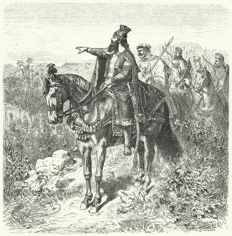Büyük Kiros, Pers İmparatoru (gravür) by Wilhelm Camphausen