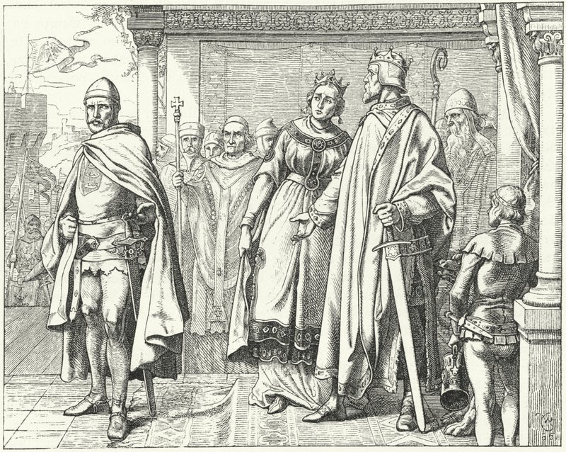 Ernest II, Swabia Dükü, kendisine isyan ettikten sonra Almanya Kralı II. Conrad
