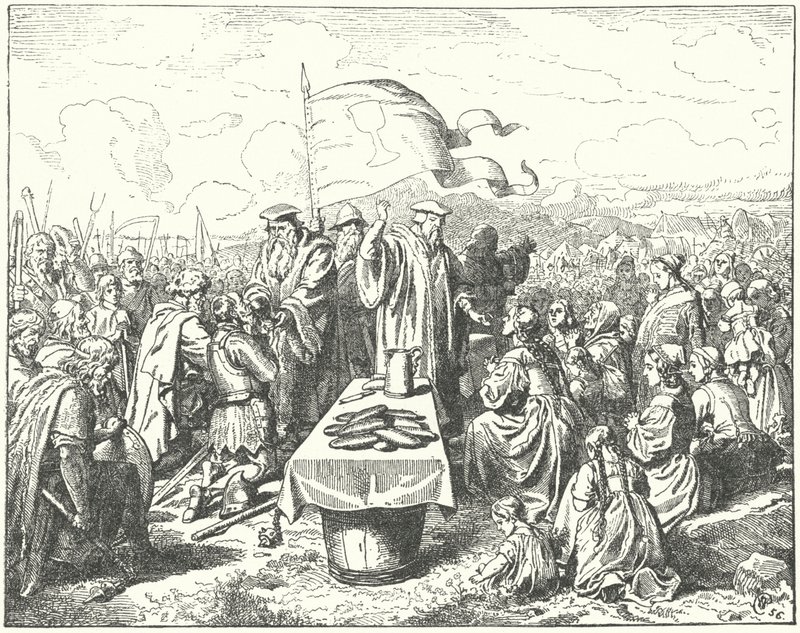 Açık havada Komünyon alan Taboritler by Wilhelm Camphausen
