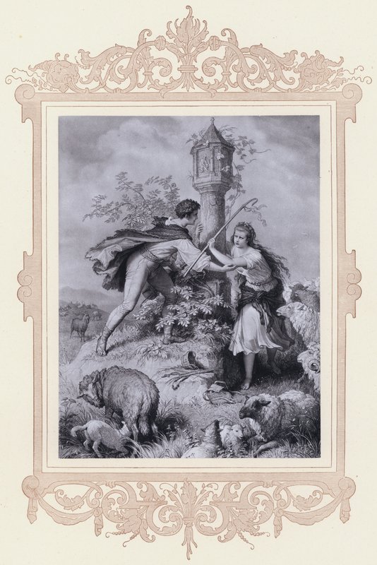 Haideroslein (lito) by Wilhelm von (after) Kaulbach