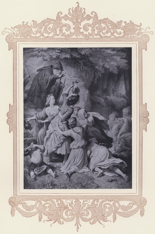 Ormandaki kız, sadık Eckart (lito) by Wilhelm von (after) Kaulbach