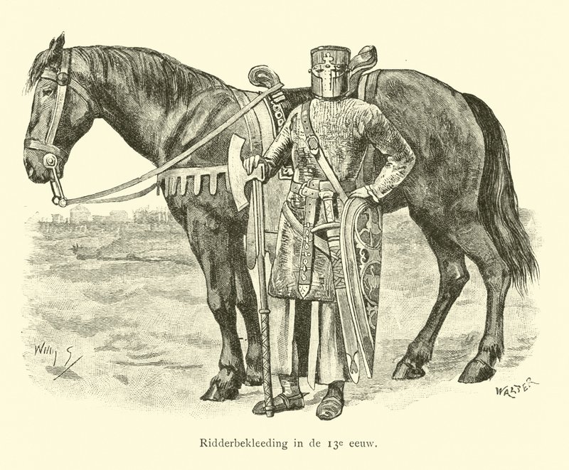 Zırhlı şövalye, 13. yüzyıl by Willem II Steelink