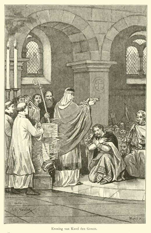 The coronation of Charlemagne  by Willem II Steelink