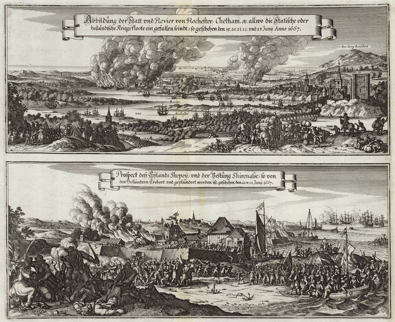Thames'e yapılan deniz baskınına Hollandalı bakış açısı by Willem Schellinks