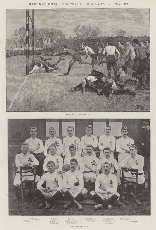 Uluslararası Futbol, İngiltere - Galler by William Barnes Wollen