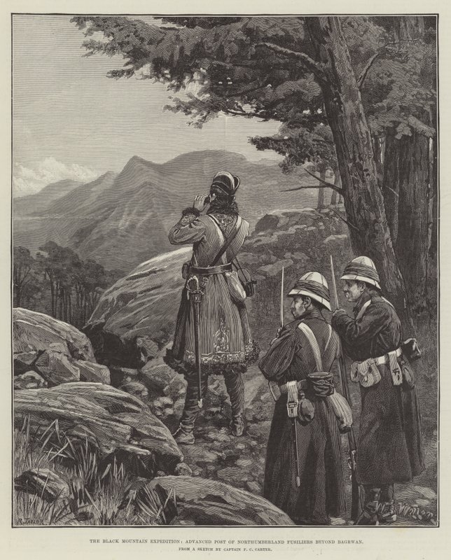 Kara Dağ Seferi, Bagrwan Ötesi Northumberland Fusiliers İleri Karakolu by William Barnes Wollen