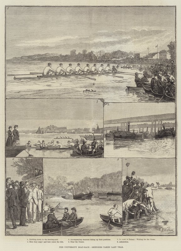 Üniversite Tekne Yarışı, Geçen Yıl Çekilmiş Eskizler by William Barnes Wollen