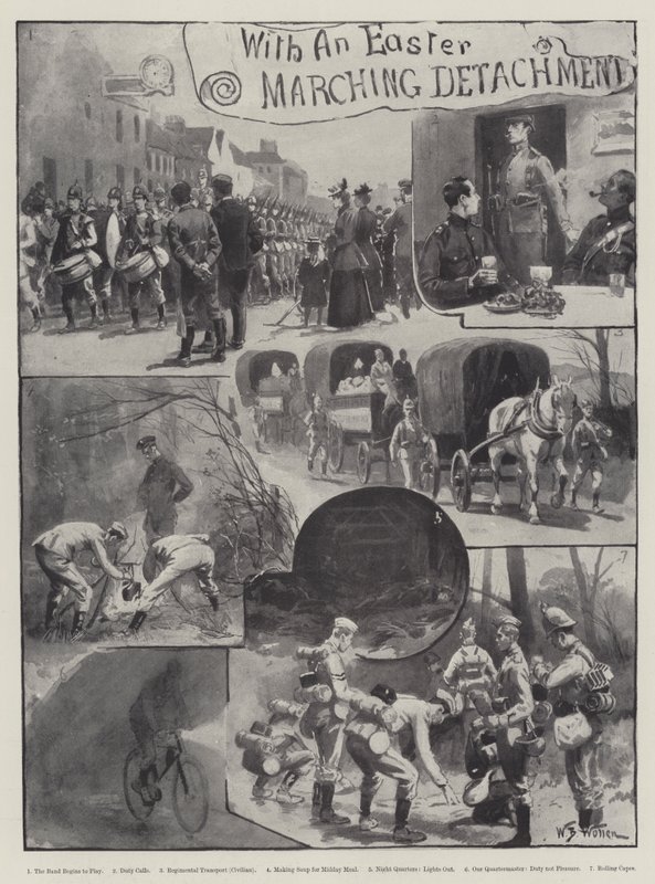 ಈಸ್ಟರ್ ಮಾರ್ಚಿಂಗ್ ಡಿಟ್ಯಾಚ್ಮೆಂಟ್ ಟರ್ಕ್ ಜೊತೆ by William Barnes Wollen