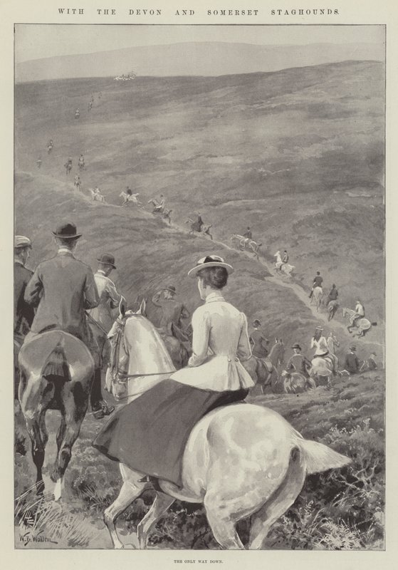 Devon ve Somerset Staghounds ile by William Barnes Wollen