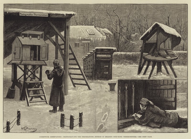 Greenwich Gözlemevi, Sıcaklığı fotoğraflıyor; Derin Batık Termometreleri Okuma Yöntemi by William Bazett Murray