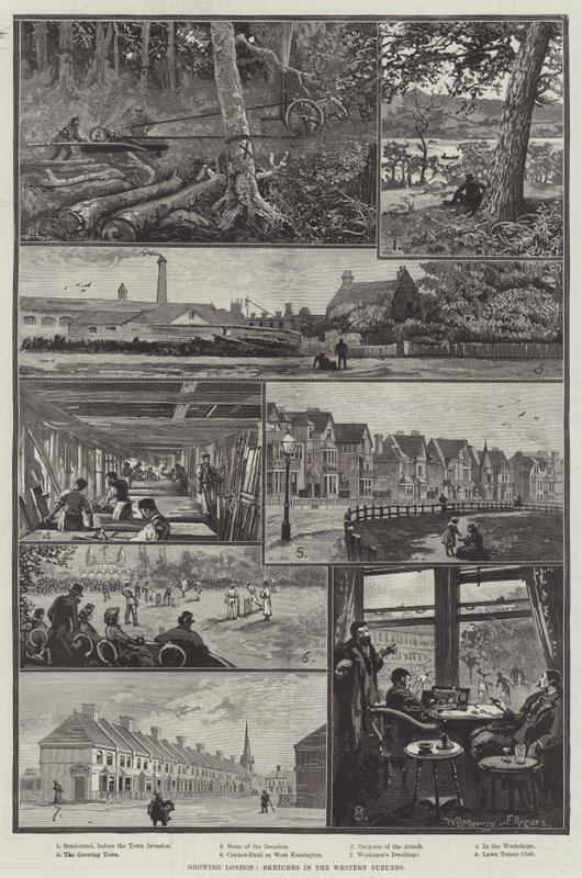 Büyüyen Londra, Batı Banliyölerinde Eskizler by William Bazett Murray