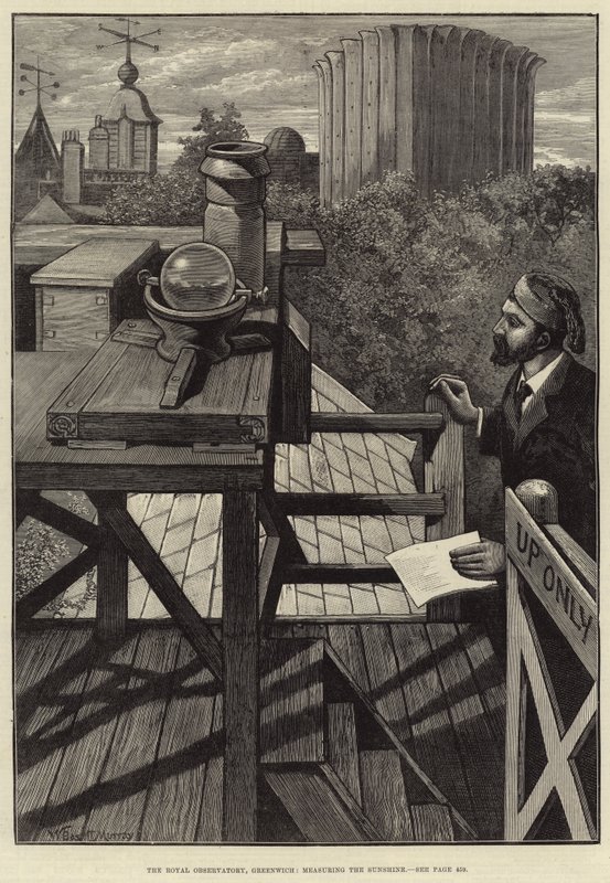 Greenwich Kraliyet Gözlemevi, Güneş Işığını Ölçüyor by William Bazett Murray