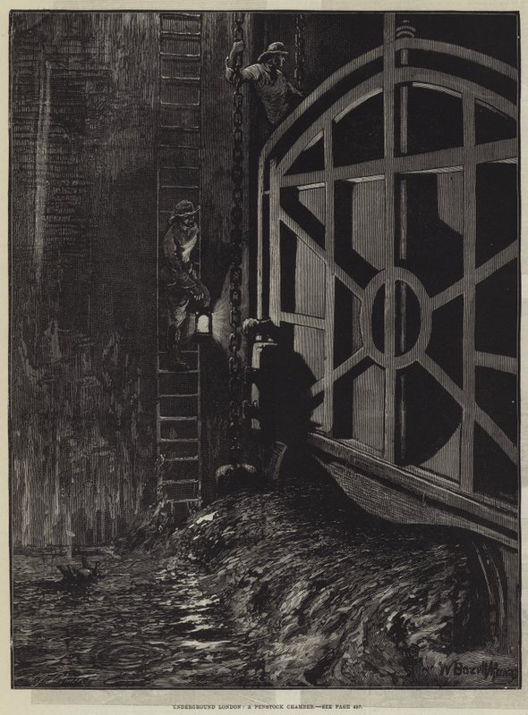 Yeraltı Londra, bir Cebri Boru Odası by William Bazett Murray