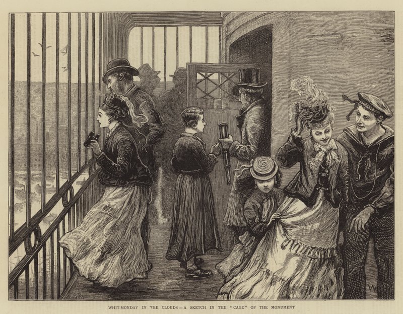 Bulutlarda Whit-Pazartesi, Anıtın Kafesinde Bir Eskiz by William Bazett Murray