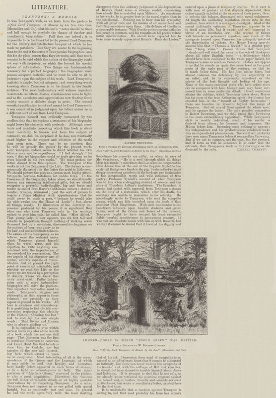 Tennyson, Bir Anı by William Biscombe Gardner