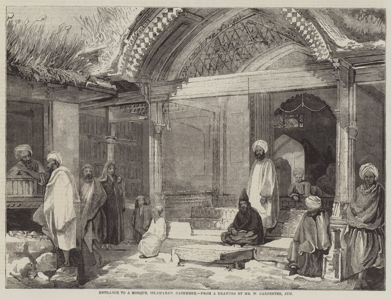 Cami girişi, İslamabad, Kaşmir by William Carpenter