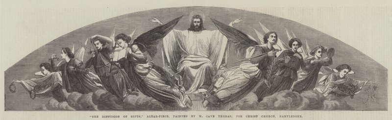 Hediyelerin Yayılması, Altar-Piece, Christ Church, Marylebone için by William Cave Thomas