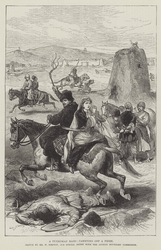 Ödül taşıyan bir Türkmen Baskını by William Crimea Simpson
