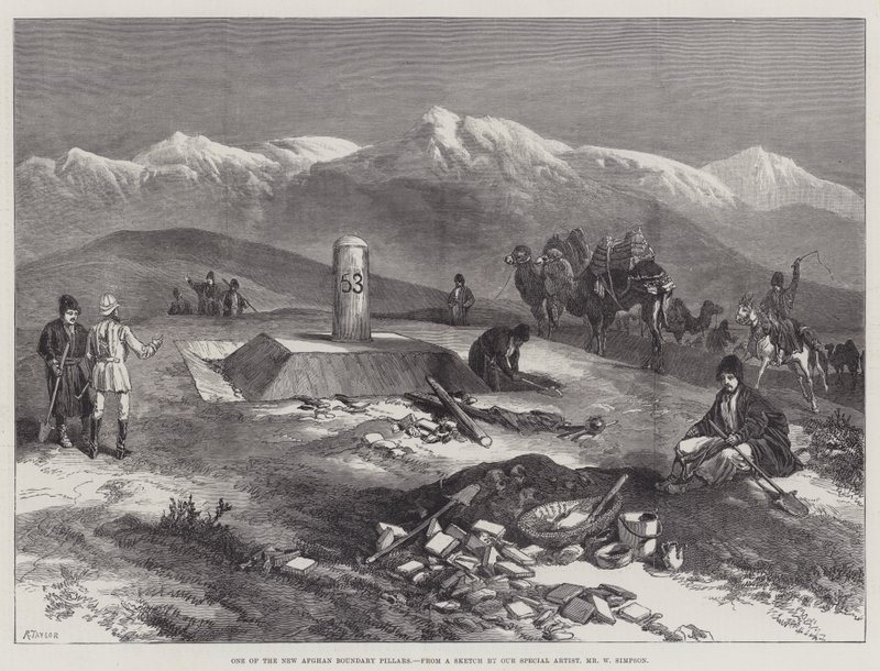 Yeni Afgan Sınır Sütunlarından Biri by William Crimea Simpson