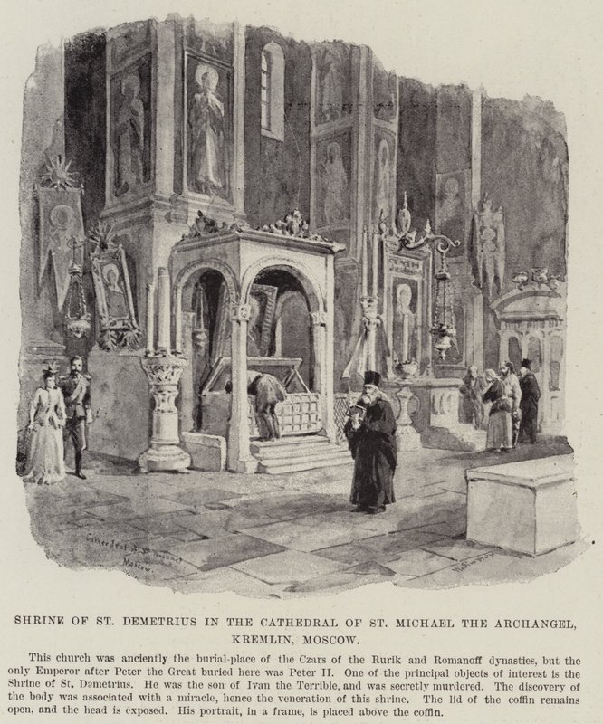 St Demetrius Tapınağı, St Michael the Archangel Katedrali, Kremlin, Moskova by William Crimea Simpson